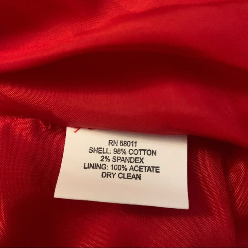 David Meister Red Blue Yellow Bold Colorful Floral Jacket 8 Vintage Art to Wear - Picture 6 of 11